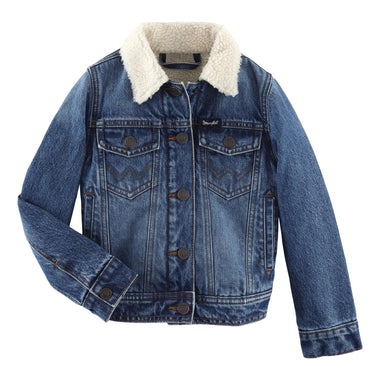 WRANGLER GIRLS DENIM JACKET WITH SHERPA LINING