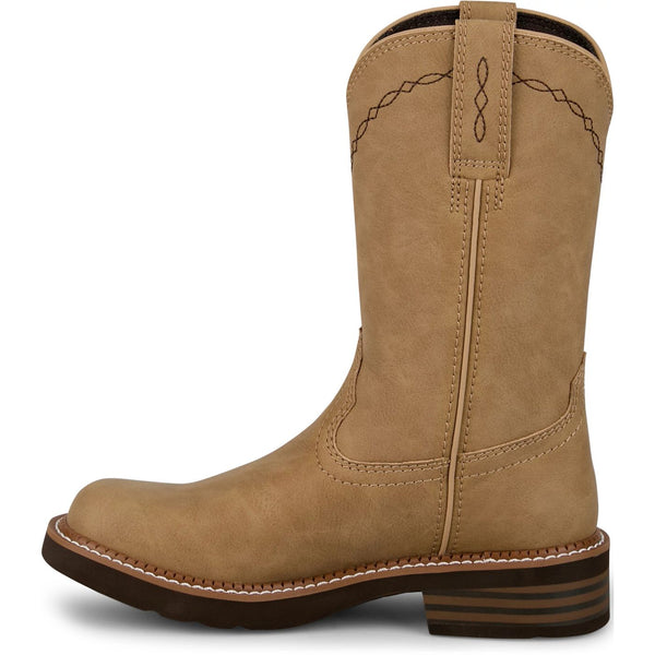 JUSTIN GYPSY LILLIE BEIGE ROUND TOE BOOT