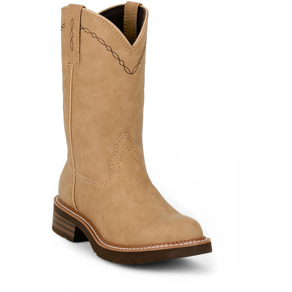 JUSTIN GYPSY LILLIE BEIGE ROUND TOE BOOT