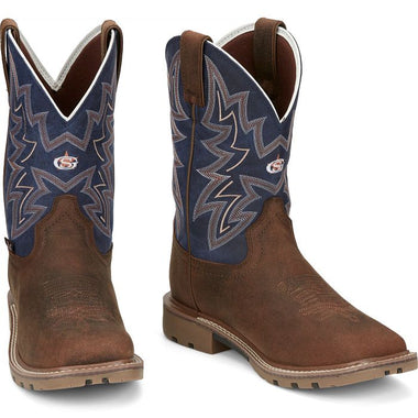 MENS GS DUSTY CEDAR BRN WESTERN WORK BOOT