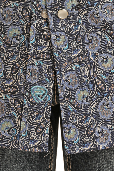 BOYS LS 2 PKT PAISLEY SNAP SHIRT