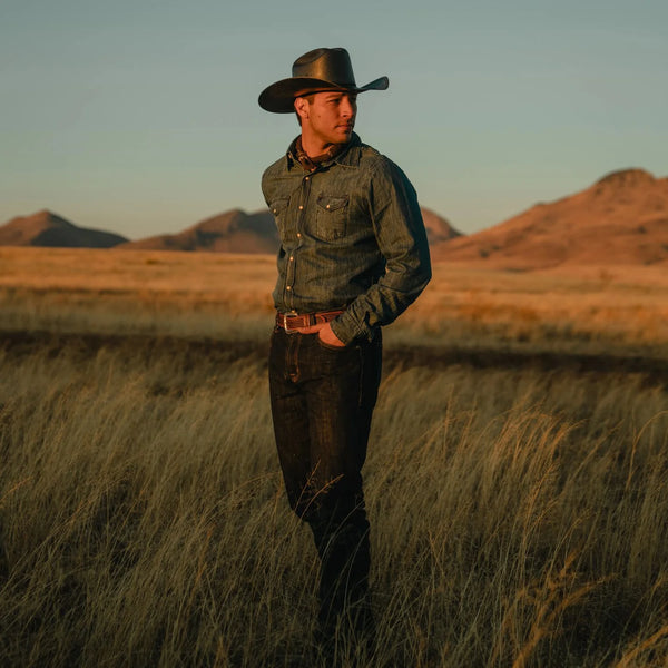 STETSON COAL MINE BLACK STRAW HAT