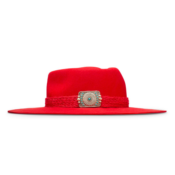 CHARLIE 1 HORSE RED FLING FELT HAT