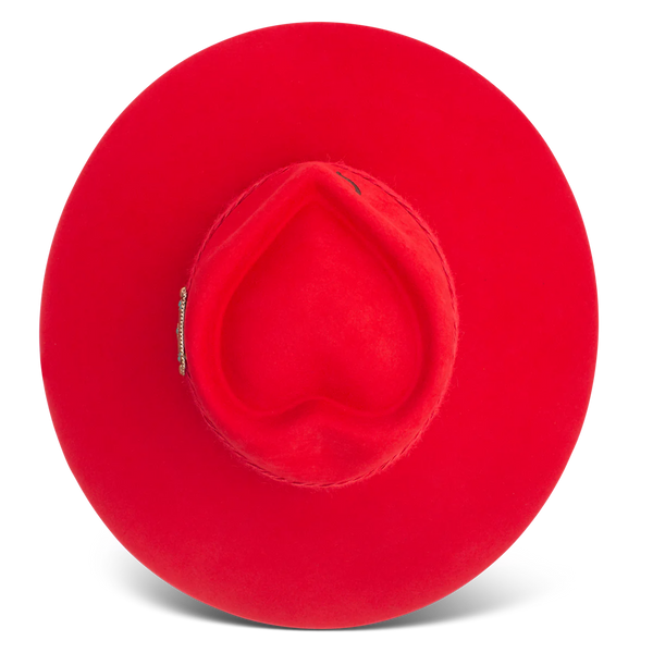 CHARLIE 1 HORSE RED FLING FELT HAT