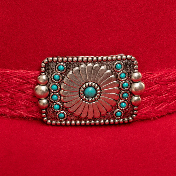 CHARLIE 1 HORSE RED FLING FELT HAT