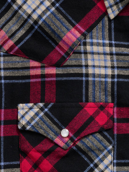 MENS ELY CATTLEMEN LIGHT PLAID FLANNEL SNAP SHIRT