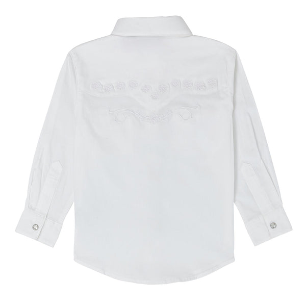 GIRLS WHITE WESTERN SNAP SHIRT