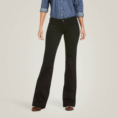 WOMENS MID RISE FOREVER BLACK TROUSER