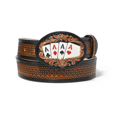 MENS LUCKY ACES BELT