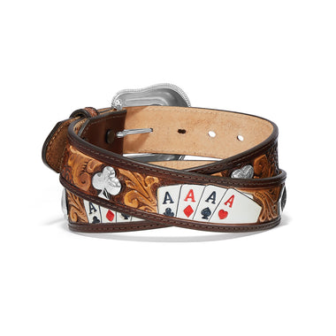 MENS TAN HIGH ROLLER BELT