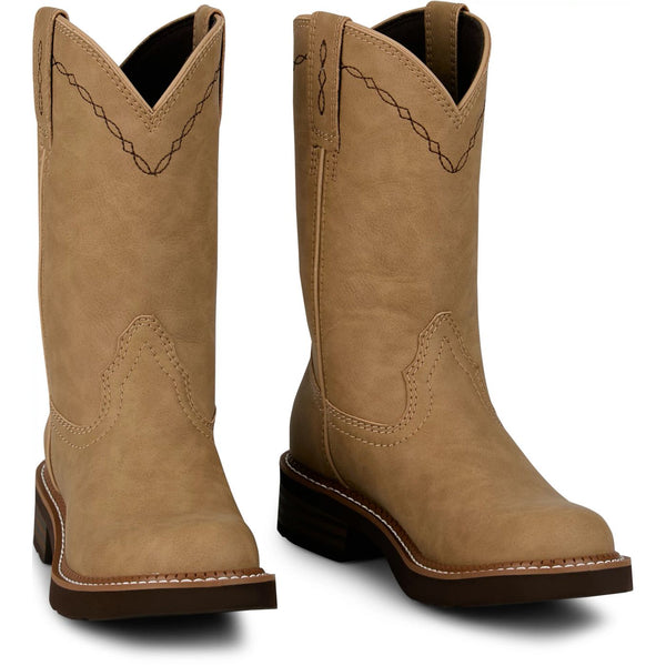 JUSTIN GYPSY LILLIE BEIGE ROUND TOE BOOT