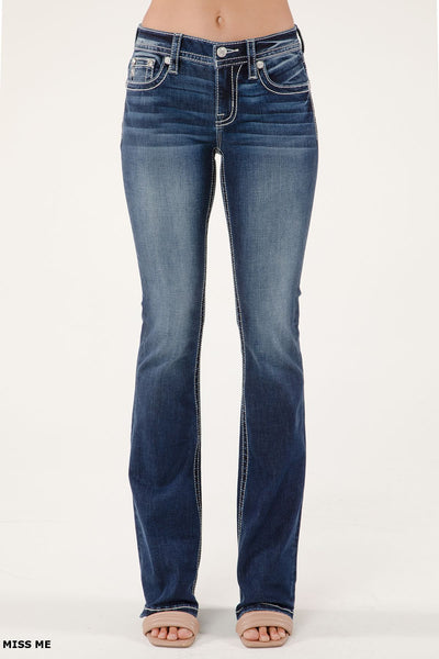 LADIES MISS ME MANDALA FEATHERS EMBELLISHED JEANS