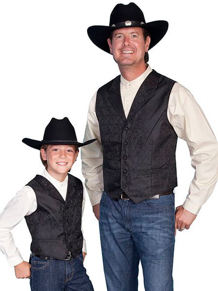 BOYS YOUTH PAISLEY BUTTON UP VEST