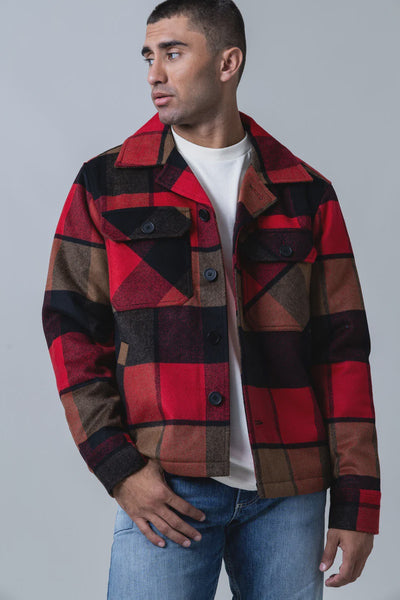 MENS PLAID GRANT KIMES COAT