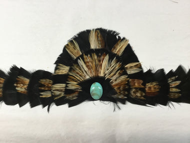 HB CROWN BLK W/ TURQ STONE