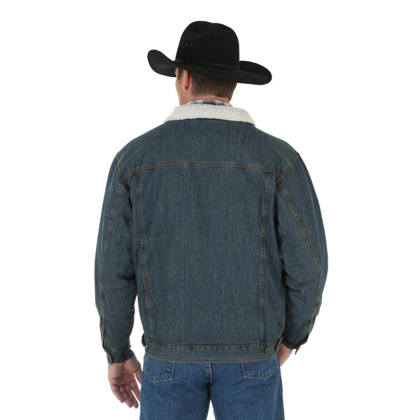 MENS WRANGLER TRADITIONAL SHERPA LINED DENIM JACKET
