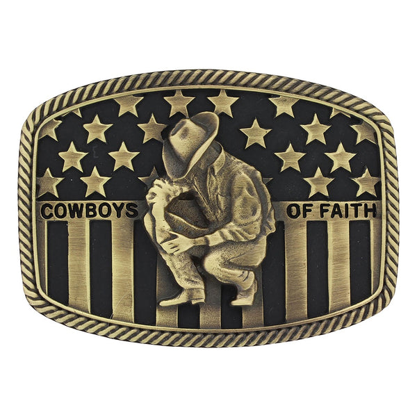 Cowboys of Faith Heritage Flag Attitude Buckle