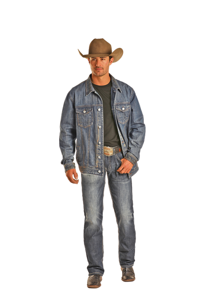 MENS OVERSIZED MED VINT DENIM JACKET