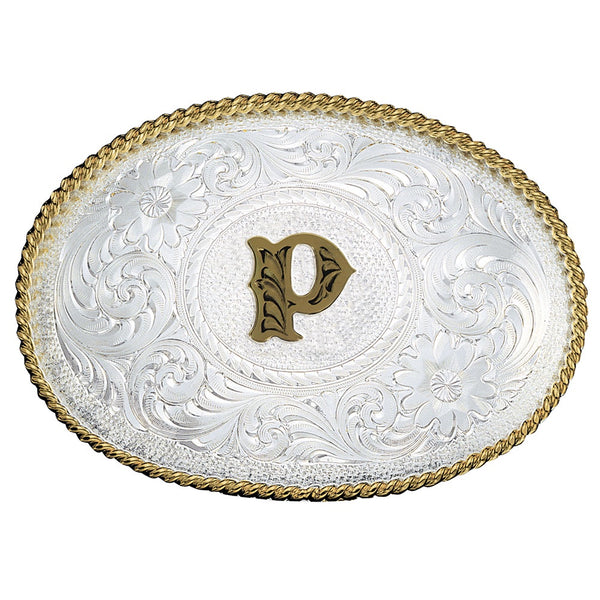 Two Tone Initial P Buckle