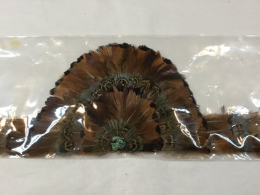 HB CROWN FTHR BRN/BLUE PH