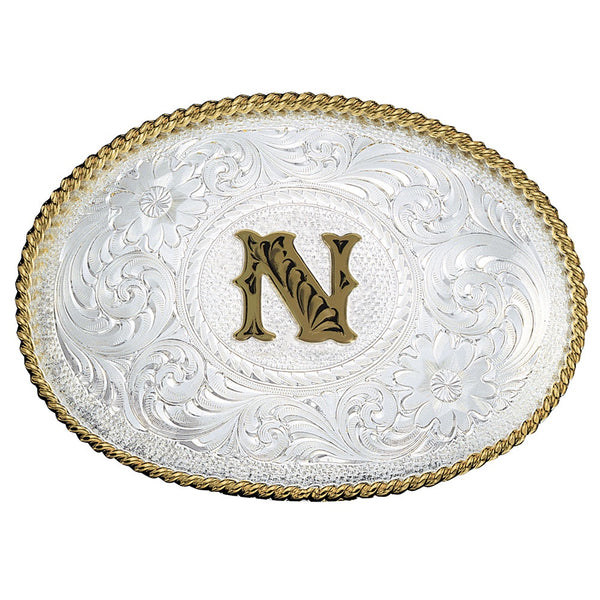 Two Tone Initial N Buckle