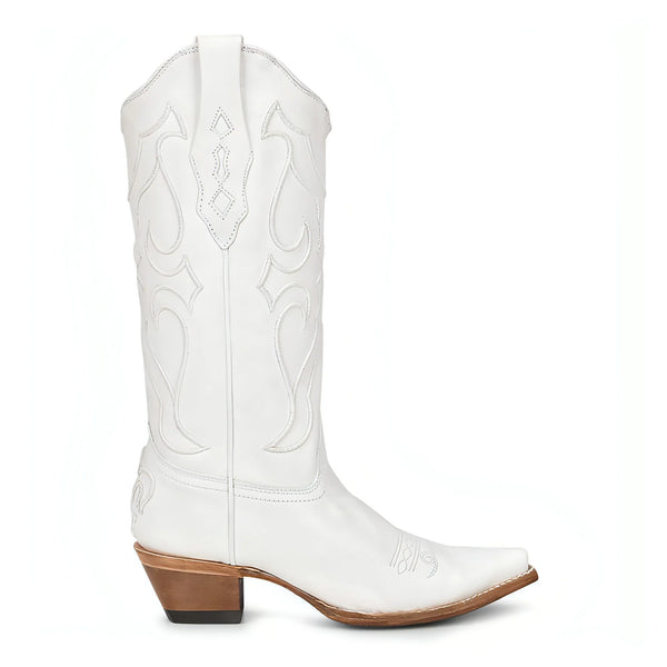 LADIES WHITE EMBROIDERY BOOT