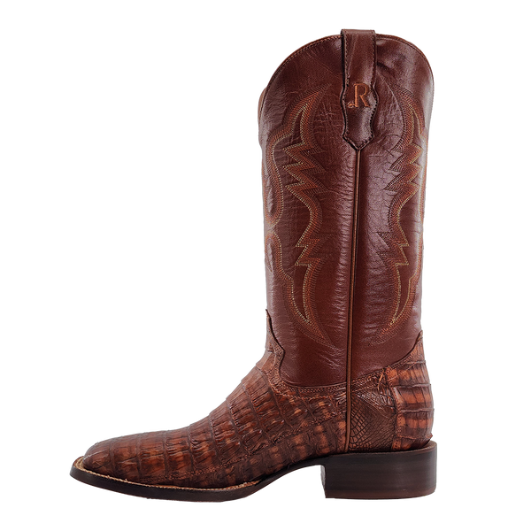 MENS ANTIQUE COGNAC CAIMAN TAIL/ANTIQUE TAN GOAT